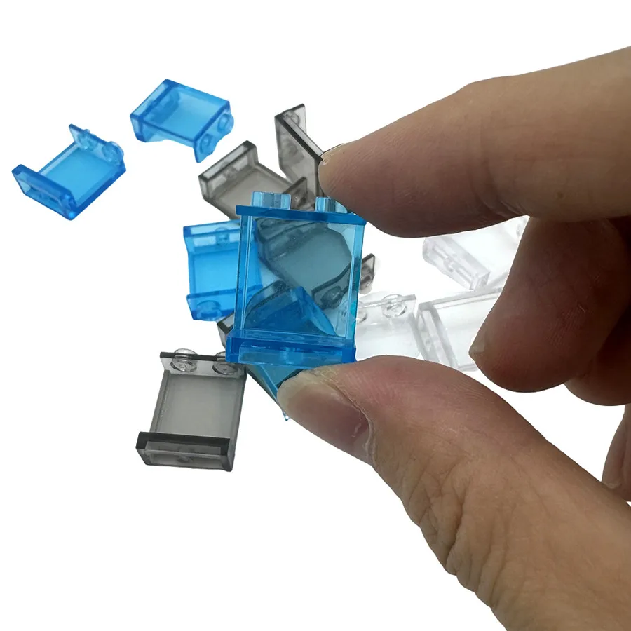 20Pcs 1x2x2 DIY 투명 투명 벽돌 패널 창 프레임 벽 도시 두꺼운 빌딩 블록 하우스 장난감 87552 4864 94638