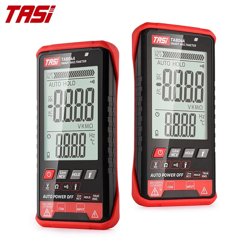 

For Sea Shipping, CustomizedTASI TA804A Smart Digital Multimeter Portable Slim Design 6000-Count Color LCD Screen Measures AC/DC