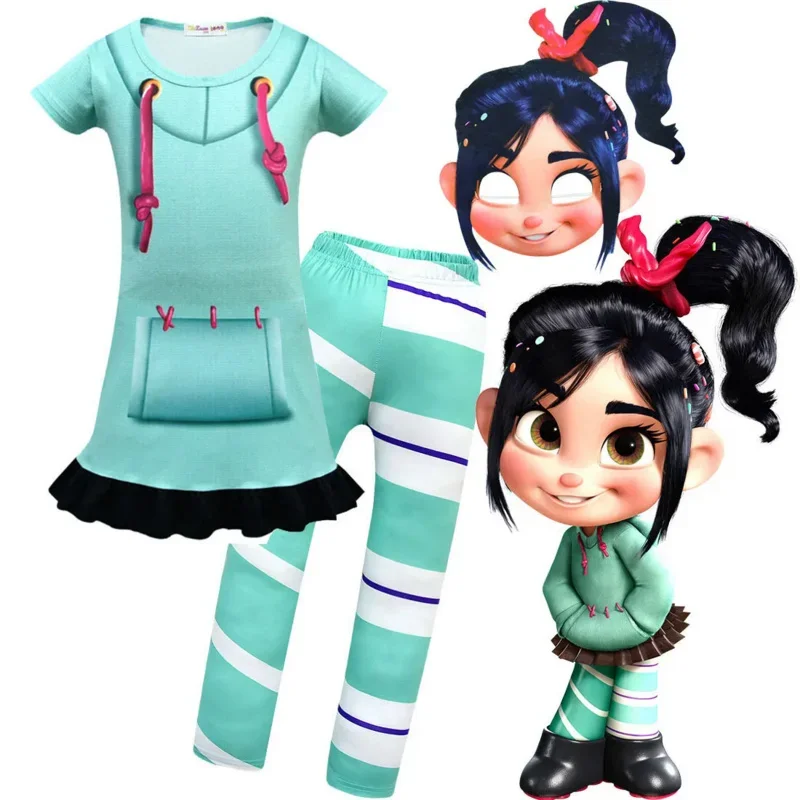 girls-wreck-it-ralph-2-clothes-vanellope-von-schweetz-vocaloid-cosplay-halloween-costume-kids-dress-pants-sets-clothing-for-girl