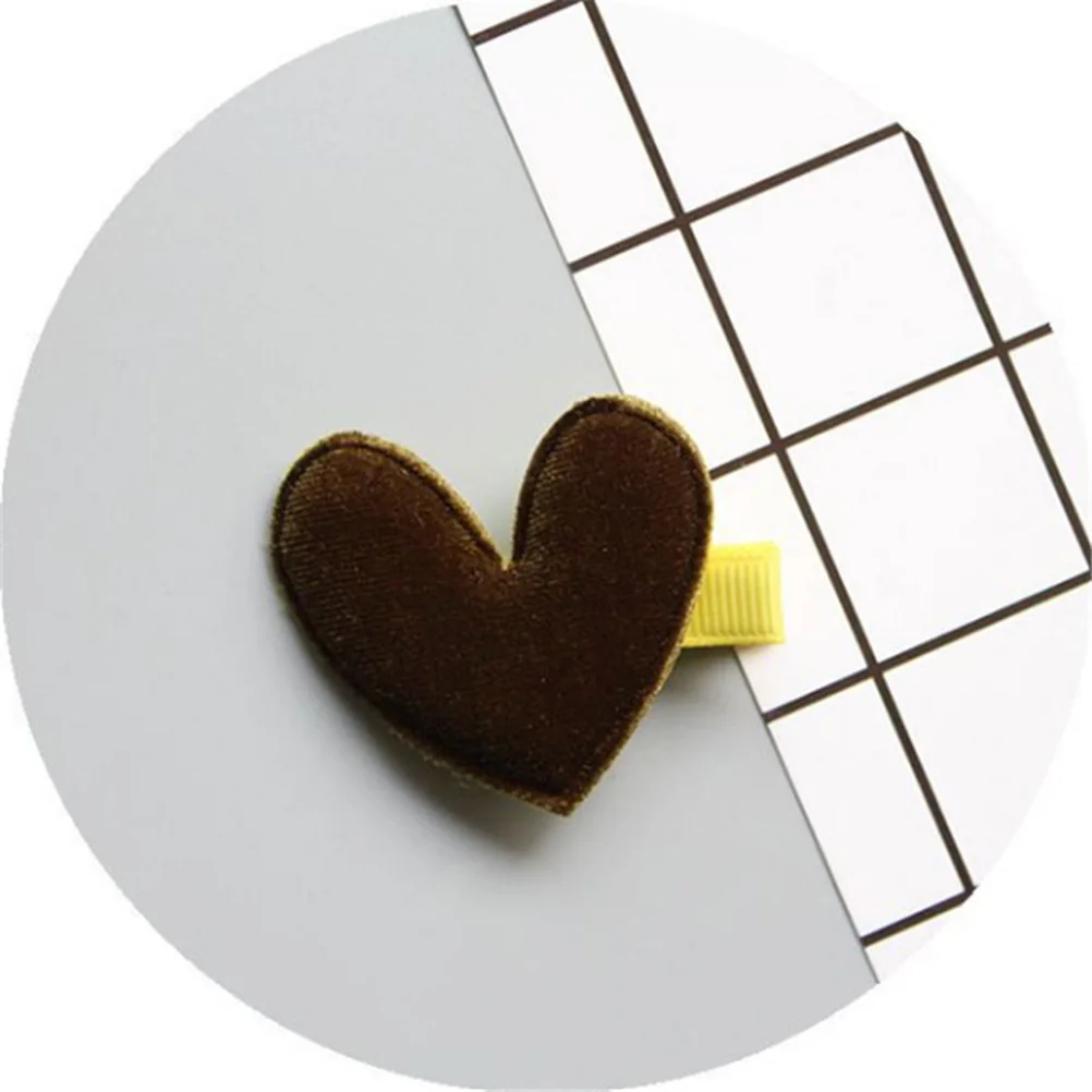 

6Pcs Love Heart Hairpins Mixed Color Simple Elegant Barrettes Hair Accessories for Women Girls Work Hairstyling