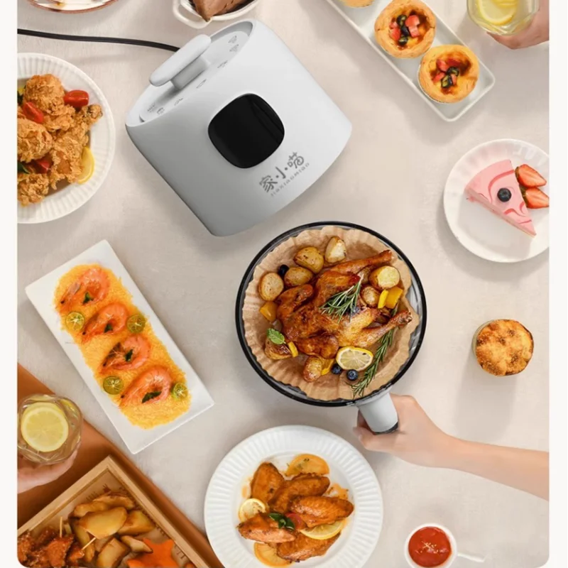 Transparent Air Fryer 2L 700W Home Smart Panoramic View Oil-free Mini Fryer Visual фритюрница Freidora De Aire Air Fryer Fritöz