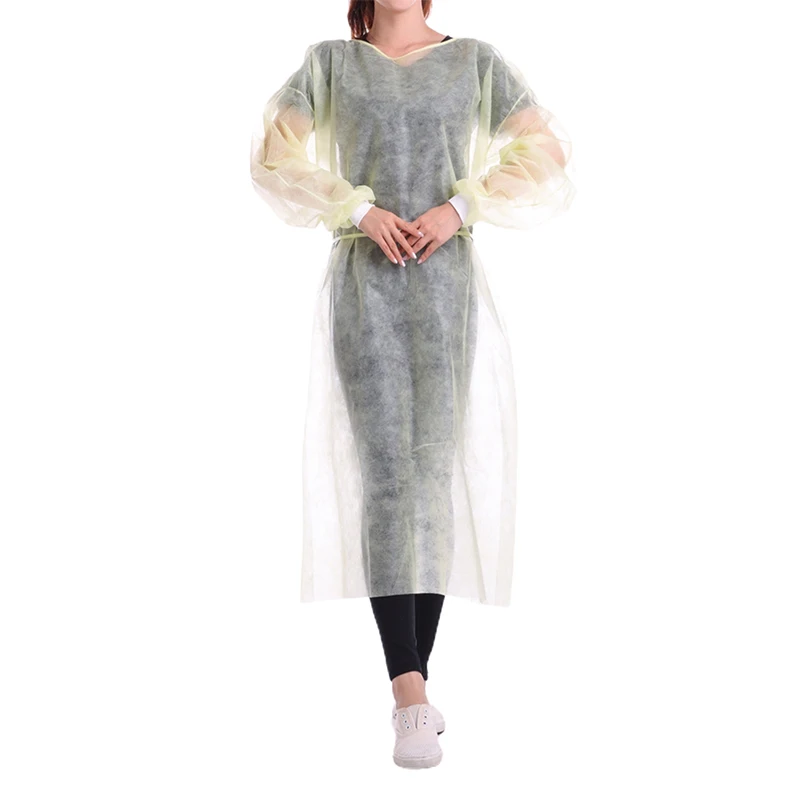 Disposable Pp Isolation Gown Disposable Protective Isolation Clothing Anti-spitting Waterproof Anti-oil Stain Nursing Gown