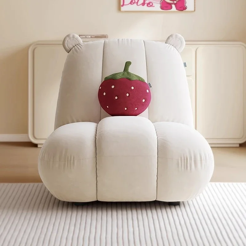 

Luxury Furniture Minimalist Modern Cloud Living Room Bedroom Balcony Leisure Single Sofa Chair White Relax Velvet Lazy Stool