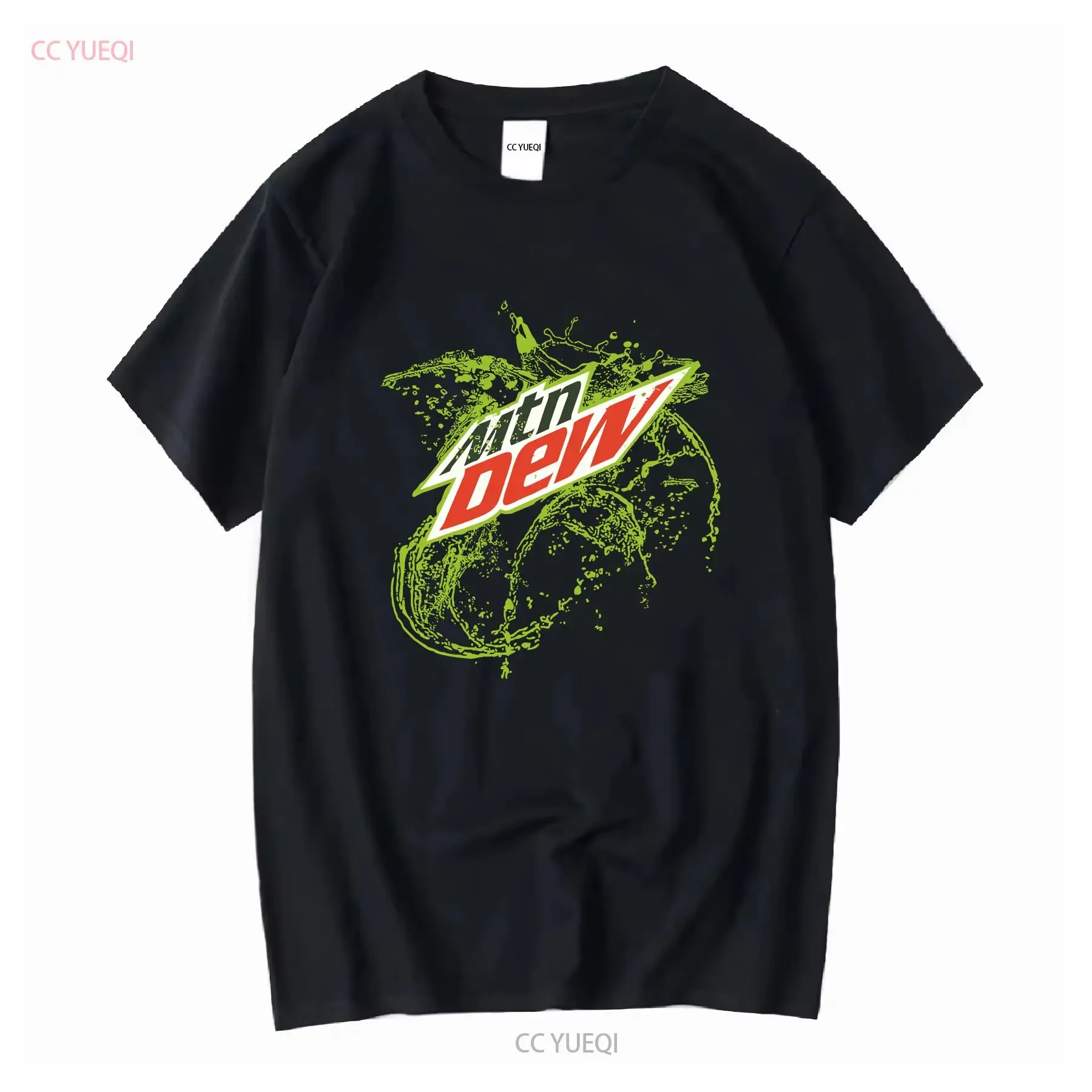 Футболка Mountain Dew Black T Shirt 2XL 50 52, винтажная, мягкая, универсальная, стильная, мужская, уличная одежда, эластичная, с графическим принтом, дышащая