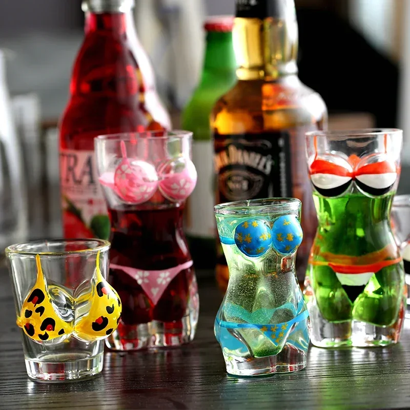 50ml/90ml Creative Wine Cup Sexy Body Bikini Shot Glass Crystal Liquor Whisky Vodka Beer Cup for Party Bar Festive Decor Gifts