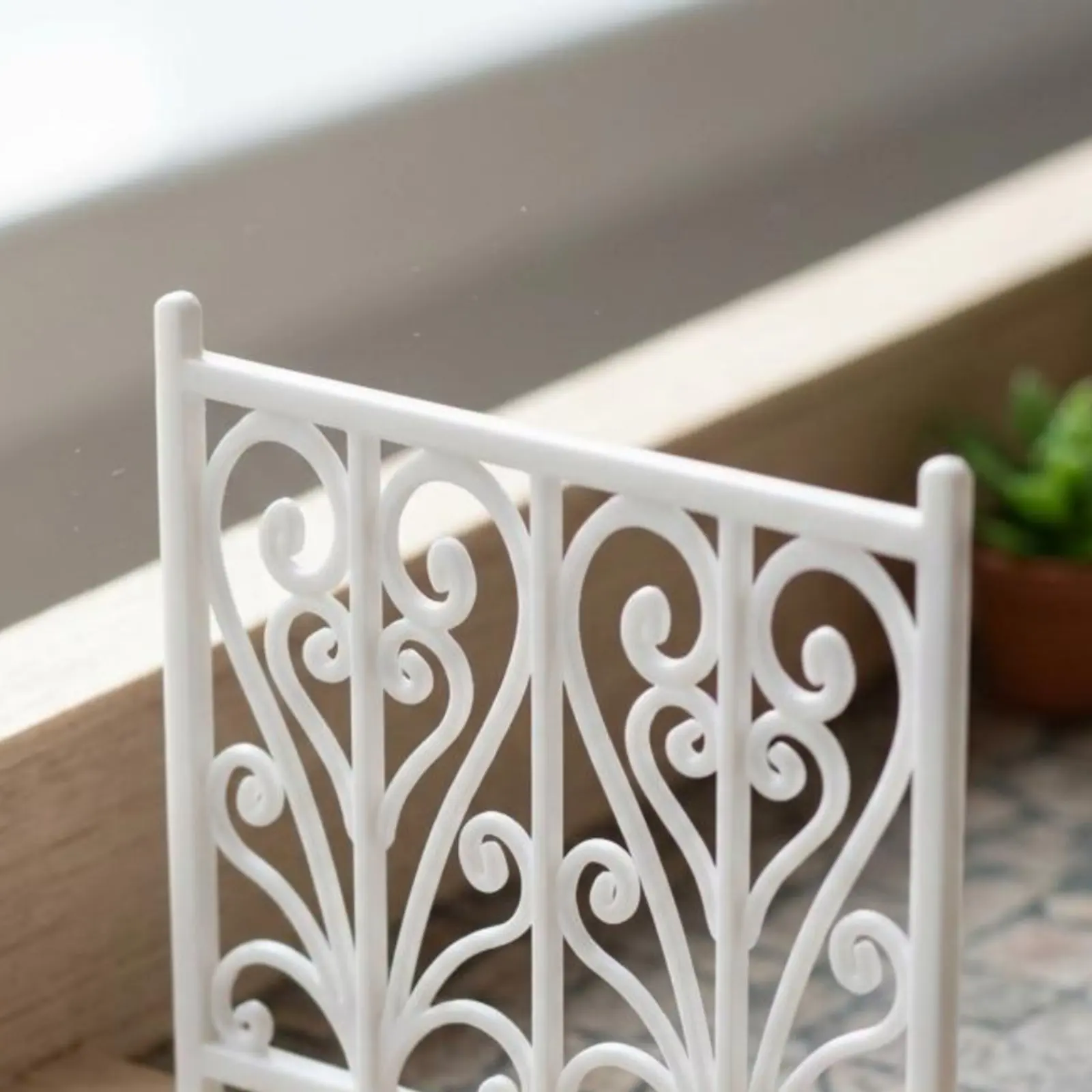 

Miniature Iron Fence Architectural Scale Fence Model Ornamental Railing Model Sturdy Home Decor Easy to Decorate for Sand Table