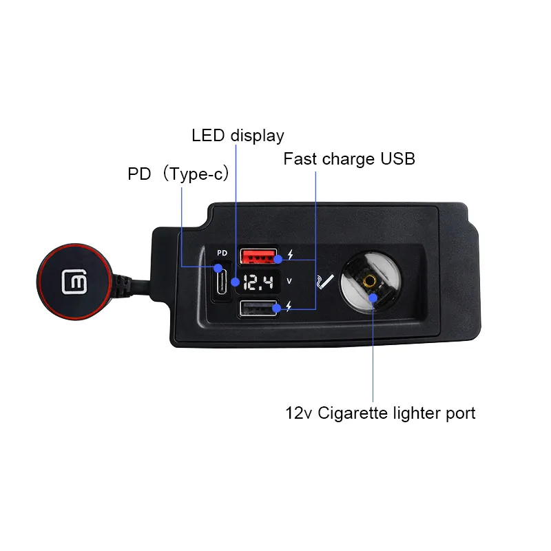 Dla 8th Gen Honda Accord ładowarka samochodowa szybkie ładowanie rozdzielacz zapalniczki rodzaj USB-C port akcesoria samochodowe 2013-2008