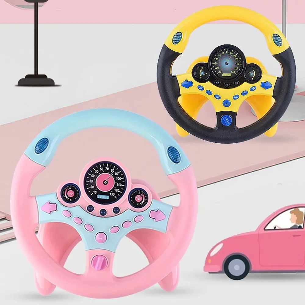 Simulation Stroller Steering Wheel Vocal Toys Early Educational Multifunctional Educational Stroller Steering Wheel Light Puzzle