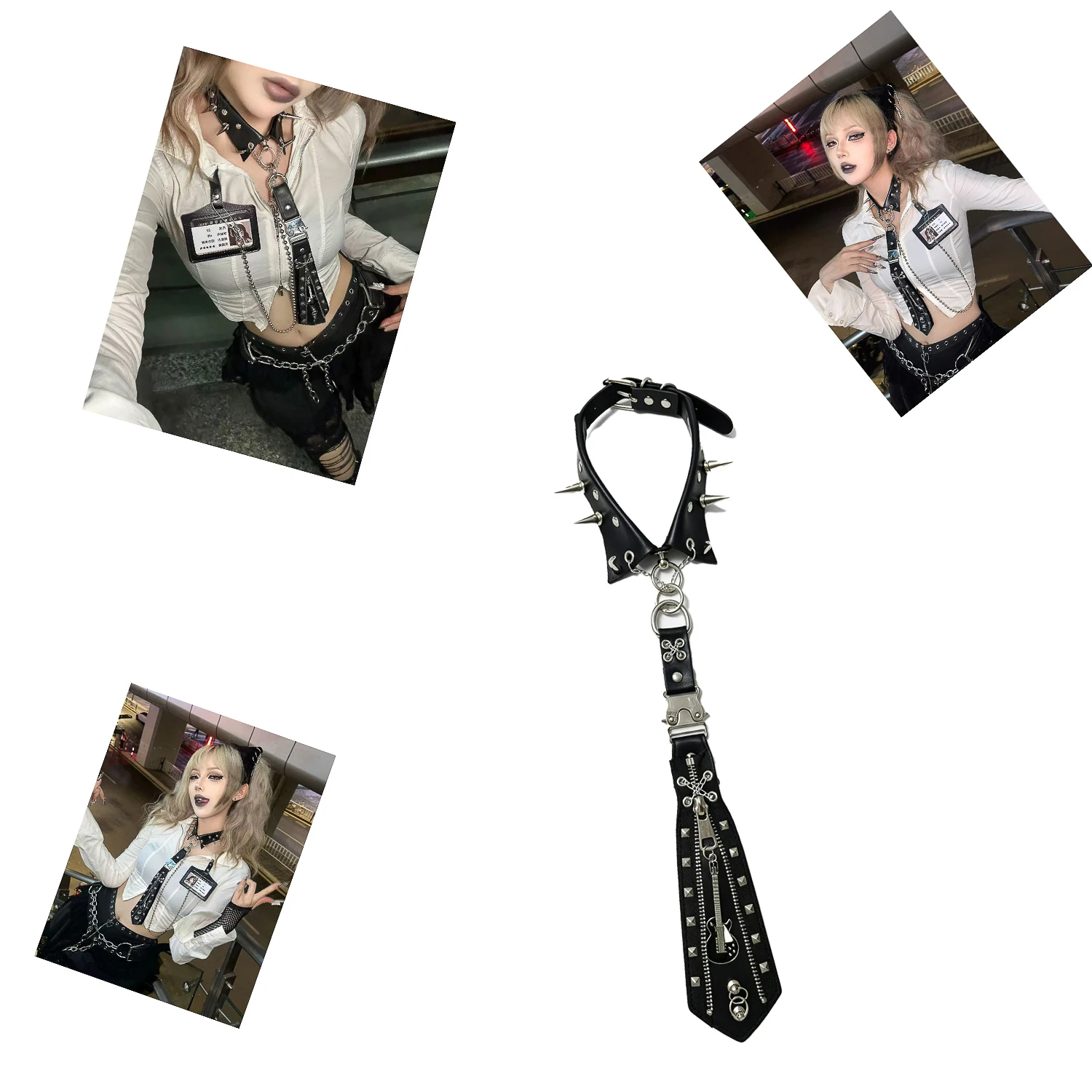 Goth Punk Spiked Collar Choker - огляд і ціна Goth Punk Spike Choker