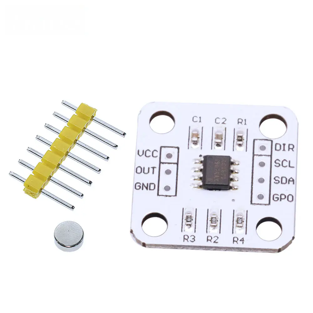 AS5600 Magnetic Encoder 12bit 3.3V High Precision Magnetic Induction Angle Measurement Sensor Module