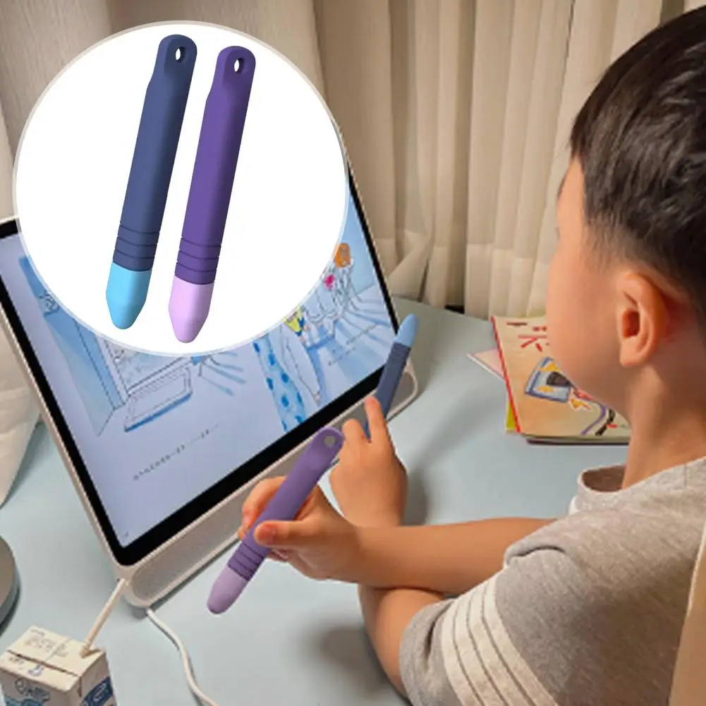 Easy to Hold Kids Stylus Anti rolling Kids Stylus Pen with Tethers for Ipad Air Mini Pro Universal for Smooth