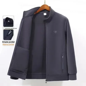 Sporty Fleece Jacket Loose Comfortable Fishing Jacket Fashionable Versatile Trendy Men Stand-up Collar Warm Cotton-padded Jacket