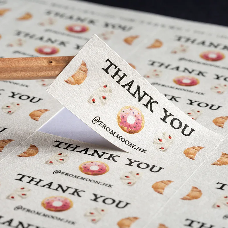 Customized Round Luxury Paper Logo Stickers Printed Colorful Special Paper Decoration Store Name Labels