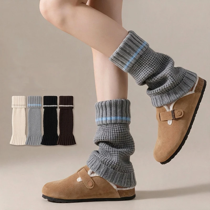 meias-empilhadas-versateis-para-o-outono-e-inverno-meias-de-cano-medio-para-usar-com-botas-de-neve-calcas-estilo-«shark»-protetores-de-pernas-quentes