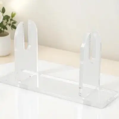

2Pcs Acrylic Fan Organizer Elegant Portable Display Stand Showcase Craftsmanship Home Decor Small Display Stand