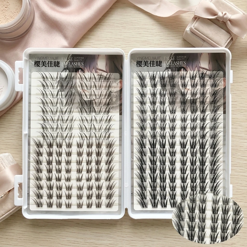 ขนตาปลอมแบบผสม 32 แถว ความยาว - Eyelash Extension Volume Styles บทวิจารณ์และราคา