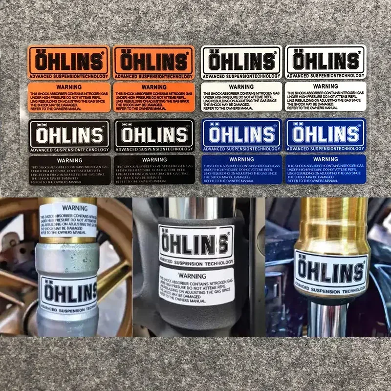 2 Colors Reflective OHLINS Suspension Shock Stickers Motorcycle  Bike Modification Decals Bike  Stickers Reflective Stickers