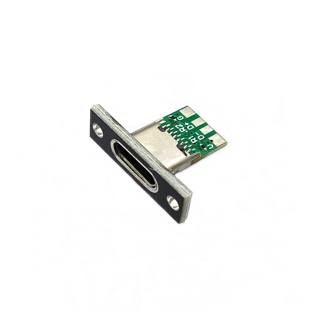 USB Socket 6Pin Type-C Panel Mounting Charging Interface USB-C Connector Jack Soundboxes Charging Port Small Appliances