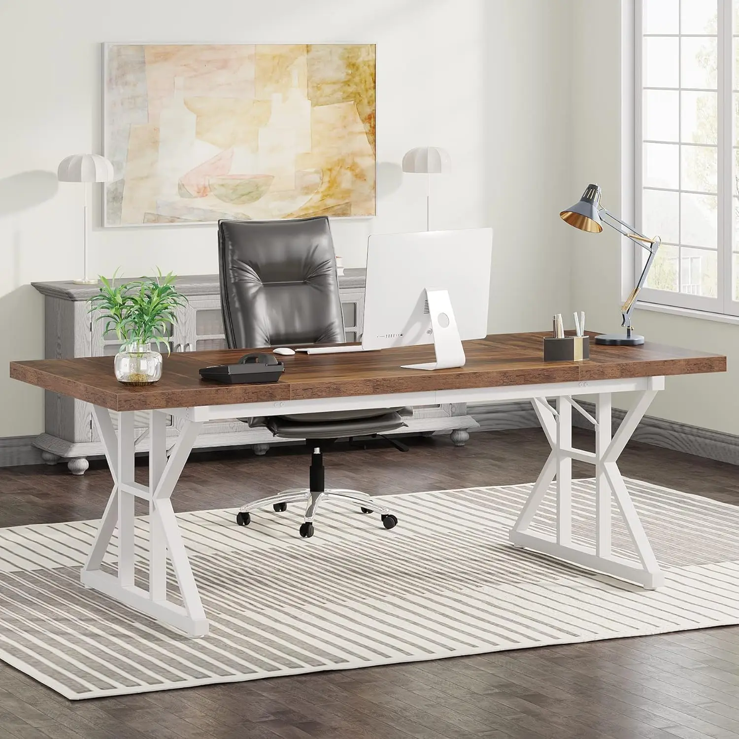 Large 63 Inch Executive Computer Office Desk