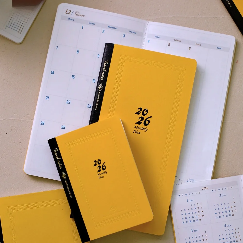 Calendario annuale 2026 Piano Programma Viaggiatore Notebook Planner Pagina interna per diario di viaggio sostitutivo del core del pianificatore
