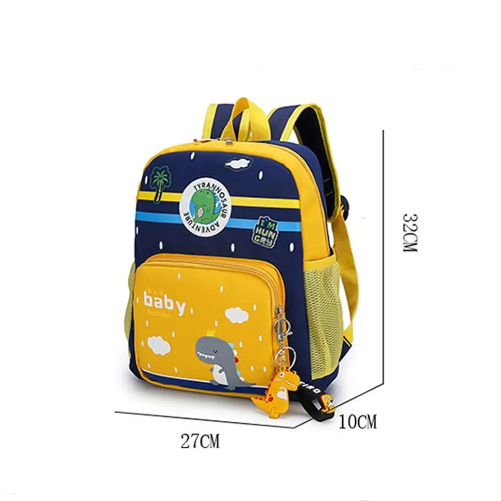 Mochila impermeável para criança, bonito dos desenhos animados dinossauro escola saco, respirável viagem saco para jardim de infância, moda