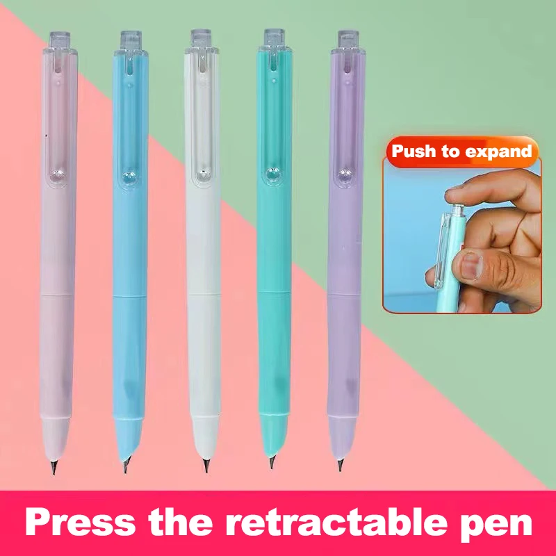 15Pcs/Set Fountain Pen Press Type Ink Pen Retractable 0.38mm Converter Filler Business Stationery Office School Supplies