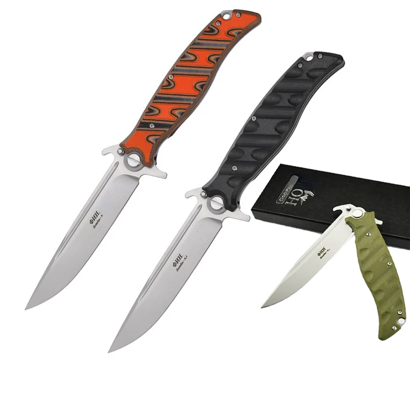 Russian Style D2 Steel Blade G10 Handles Folding Pocket Knife Camping Utility Tools Military Tactical Hunting Survival Knives