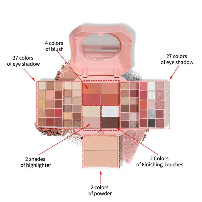 Makeup Kits Girls All-in-1 Make Up Set Women Makeup Gift Kit With Multi Colors Of Eyeshadow Powder Rouge Contouring