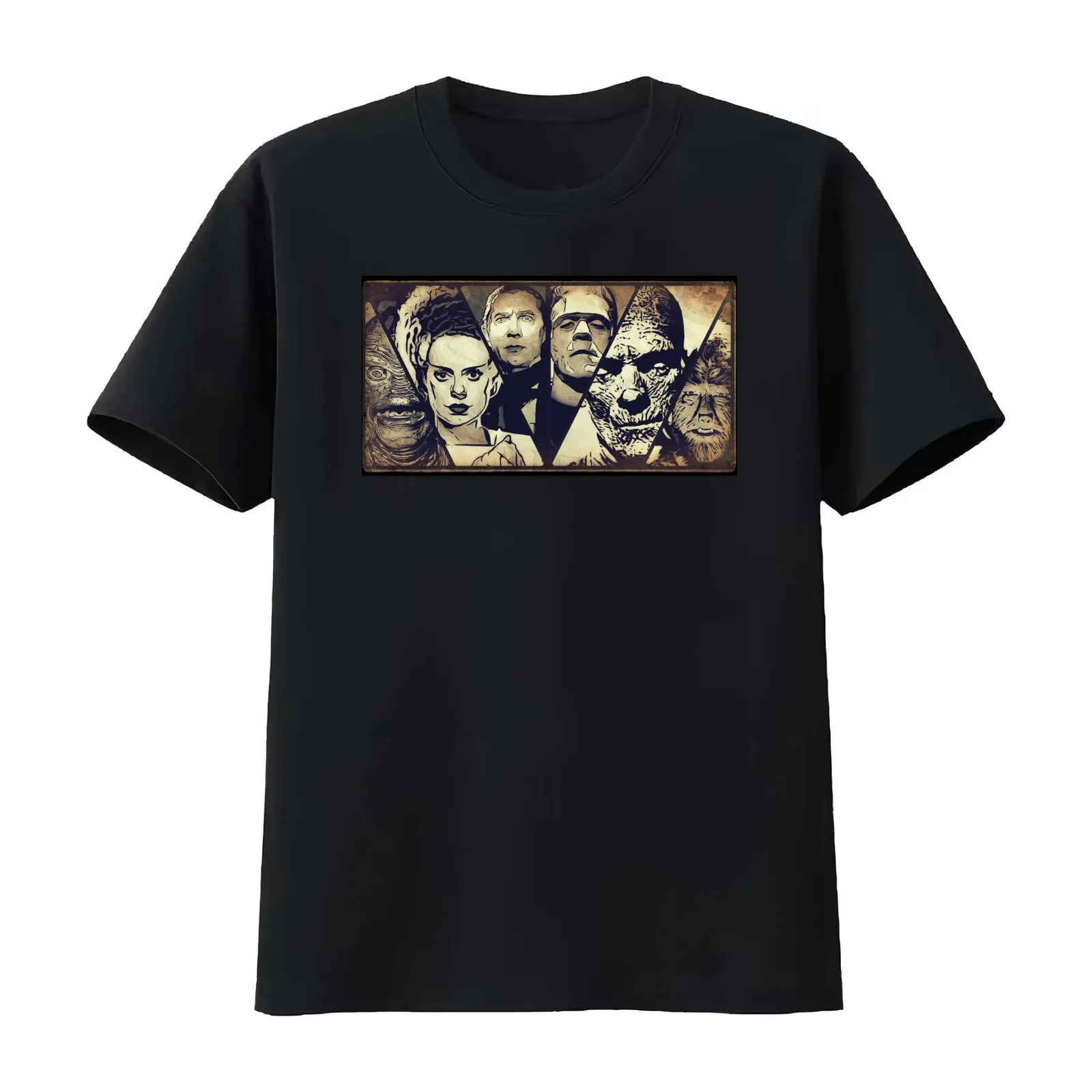 Monsters! Vintage Showcase T-Shirt Summer Casual Cotton Tee Oversized Streetwear Tops Vintage Graphic Print Unisex Men Women