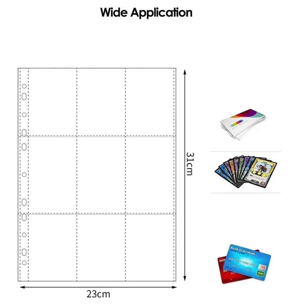 10 قطعة A4 Kpop الموثق ورقة جيوب متعددة كم PP حمض الحرة ألبوم صور الملء صفحات بطاقة ختم يموت تخزين المجوهرات #5