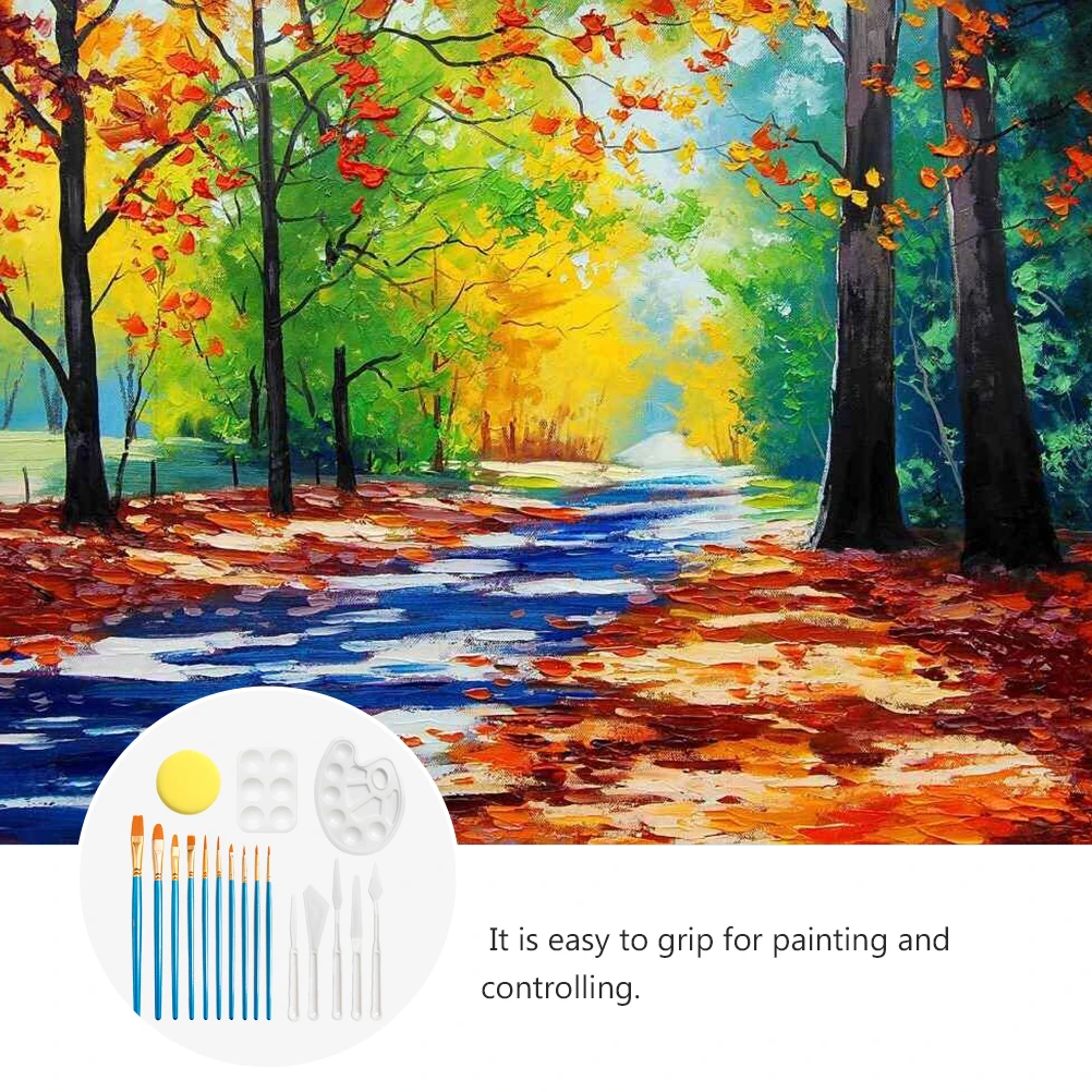 

Drawing Art Supplies Combination Paint Tray Painting Mixer Graffiti Brush for Tool Blue Doodle Child