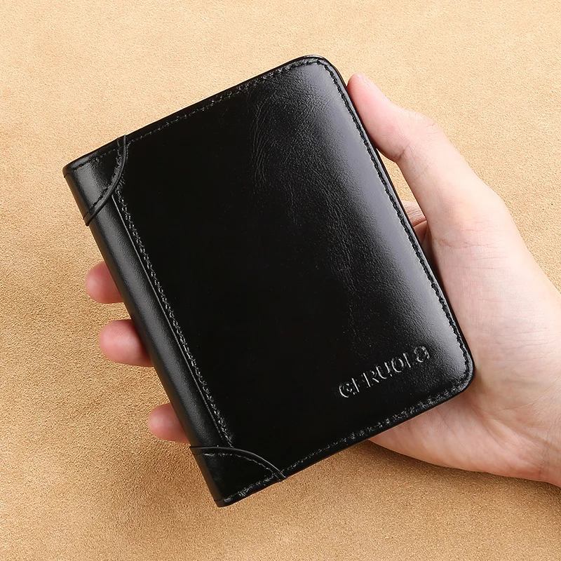 

Wallet men's short trendy brand leather fashionable soft cow leather wallet driver's license card bag new brand multifunctional