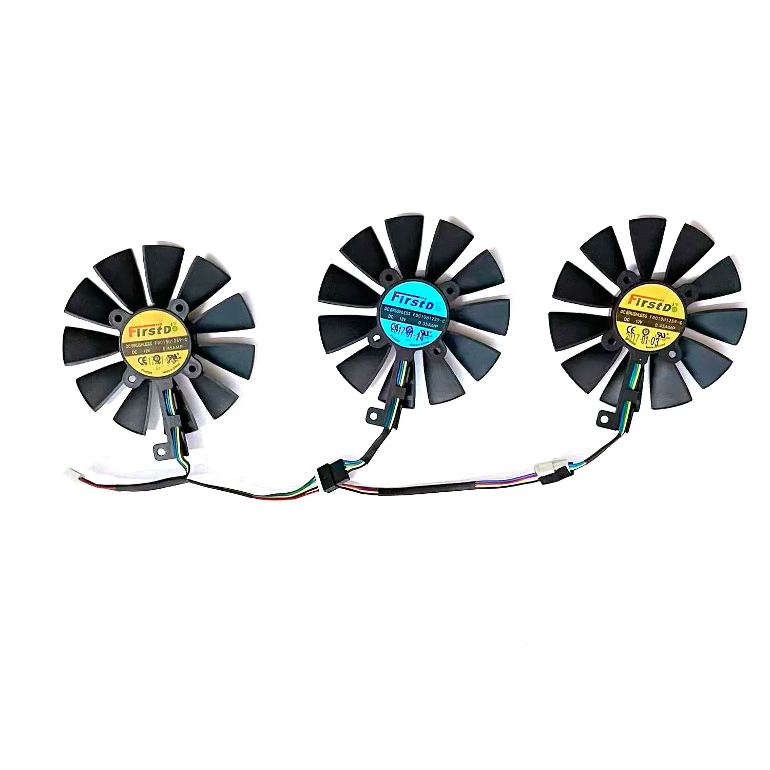 Brand new PLD09210S12HH PD09210S12M 7PIN suitable for ASUS StrixGTX980ti Rx480/580 R9 390x/R9 390 Gtx 1060 Gtx1070 1070ti 1080ti