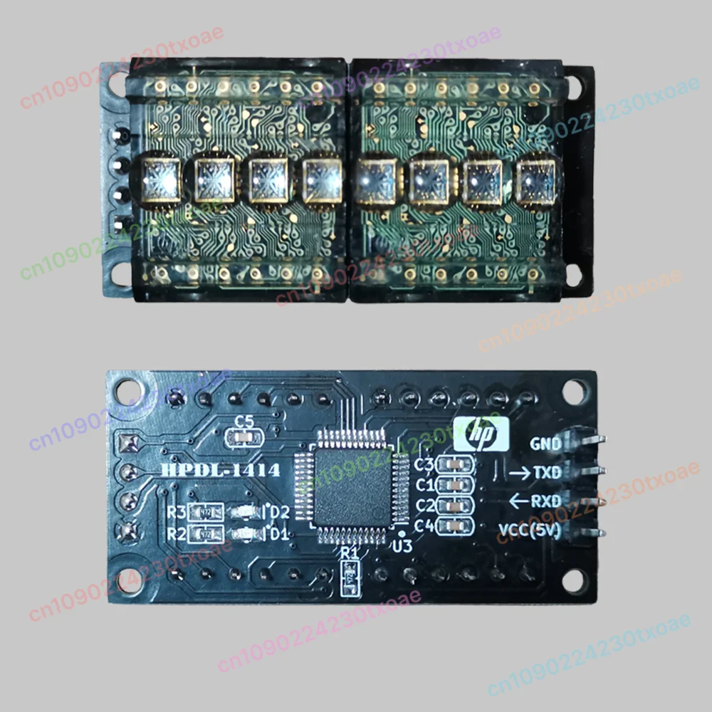 

HPDL-1414 4-Character VFD Display 8-Digit Serial Port LED Nixie Tube for Digital Clock HPDL1414