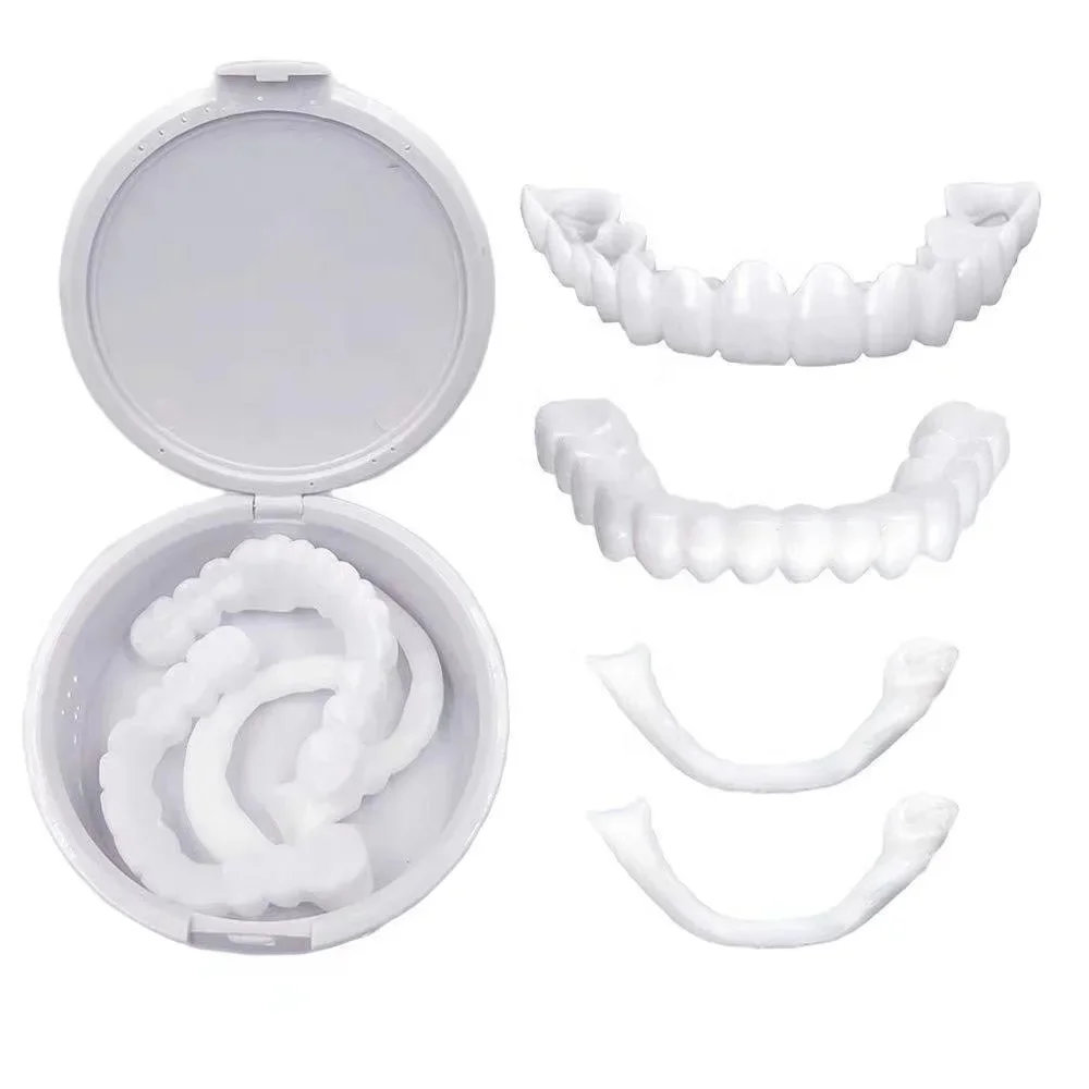 2024 Adult Adjustable Dentures Teeth Set Adjustable Snap-on Fake Teeth Portable Braces Decorate Gaps for Teeth Enhance Aesthetic