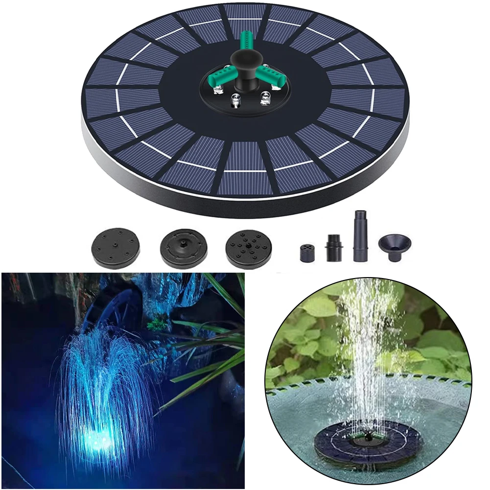 

4W Solar Bird Bath Fountain Pump 180L/h with 7 Nozzles Solar Powered Water Fountain for Garden Ponds Pool Fish Tank Aquarium