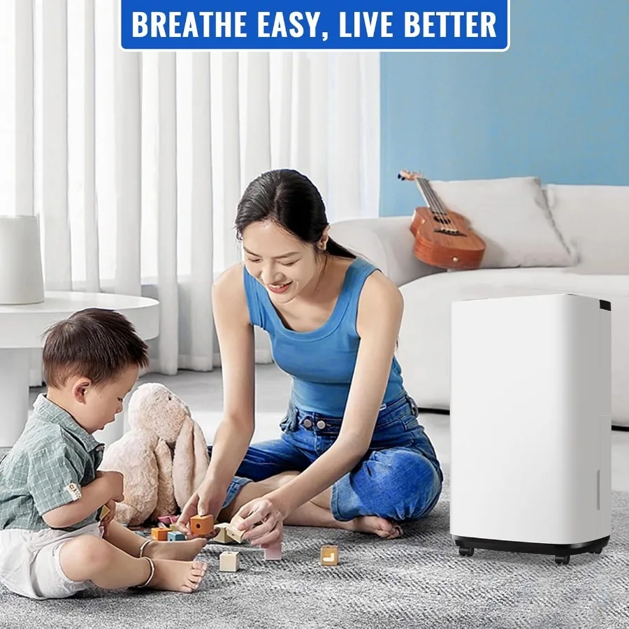 50-питовый портативный осушитель со сливным шлангом для подвалов и больших помещений до 4 500 кв. футов. Автоматический дренаж и ручной дренажный опт