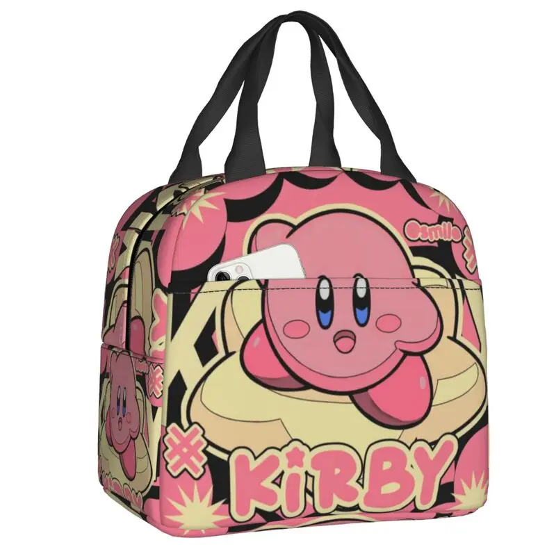 

Пользовательские Kirbys мультфильм игры термоизолированные сумки для обеда женская многоразовая сумка для обеда для хранения пикника на открытом воздухе коробка для еды