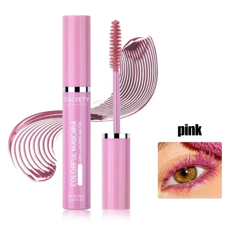 Colorful Mascara Eyelash Extension Blue Pink Green Waterproof Mascara Charming Long Lasting Curling Mascara Eye Christmas Makeup