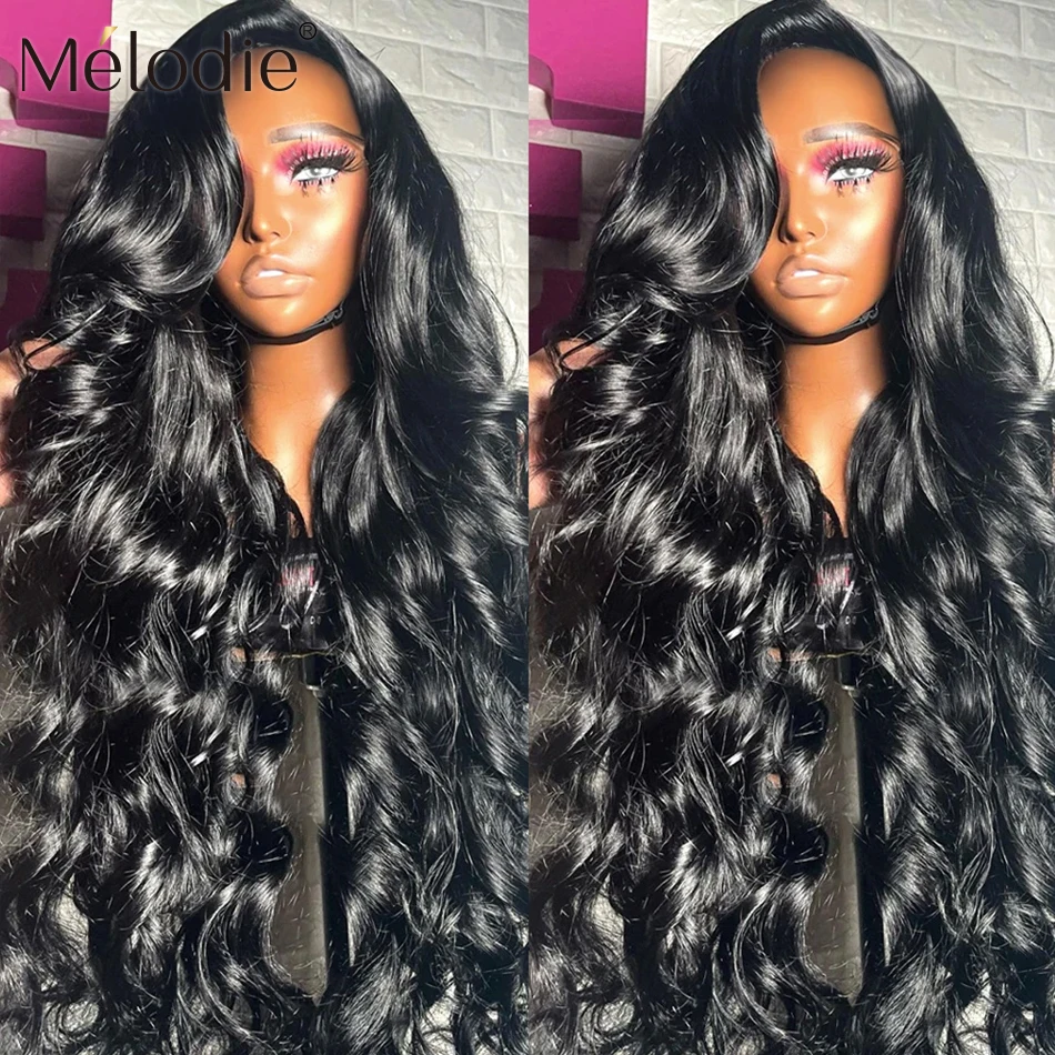 Melodie Body Wave 250 Density 13X6 HD Human Hair Lace Frontal Wig Glueless Water Wave 13X4 Front Brazilian For Women