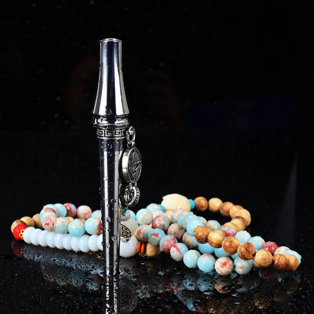 

Оригинальные аксессуары для арабского кальяна wolfcoolvape — мундштук из титанового сплава с частной цепочкой из высококачественных каменных бусин