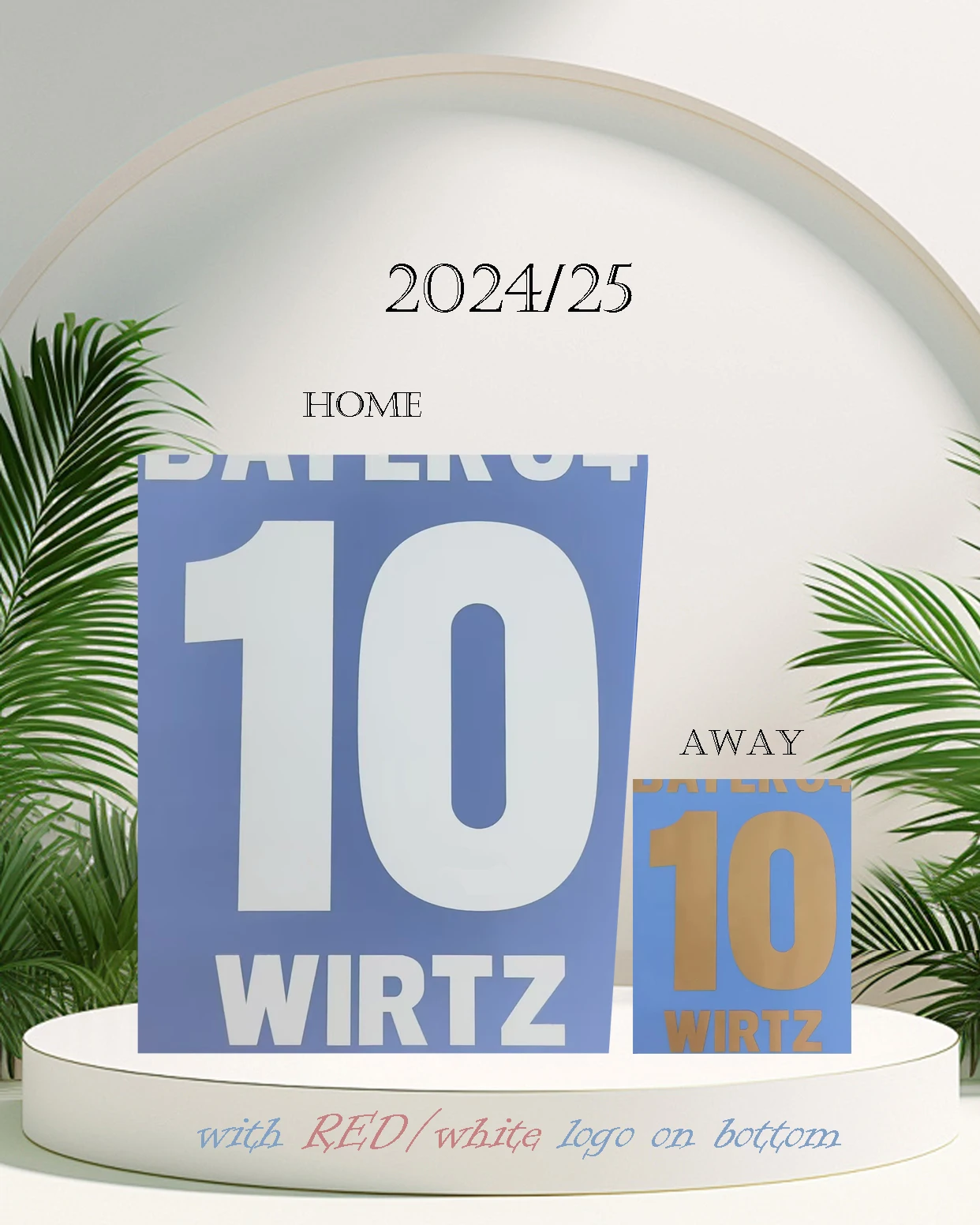 #10 WIRTZ name sets 2024/25 BAY04 Home and away WIRTZ NAME AND NUMBER top Quality iron on 2024