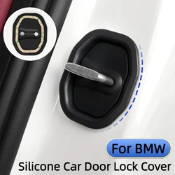 4X Silicone Car Door Lock Cover Auto Door Lock Protect Stickers For BMW Series5 G60 G30 G70 G11 G12 G20 G32 6GT U11 X1X2X3X4X5X6