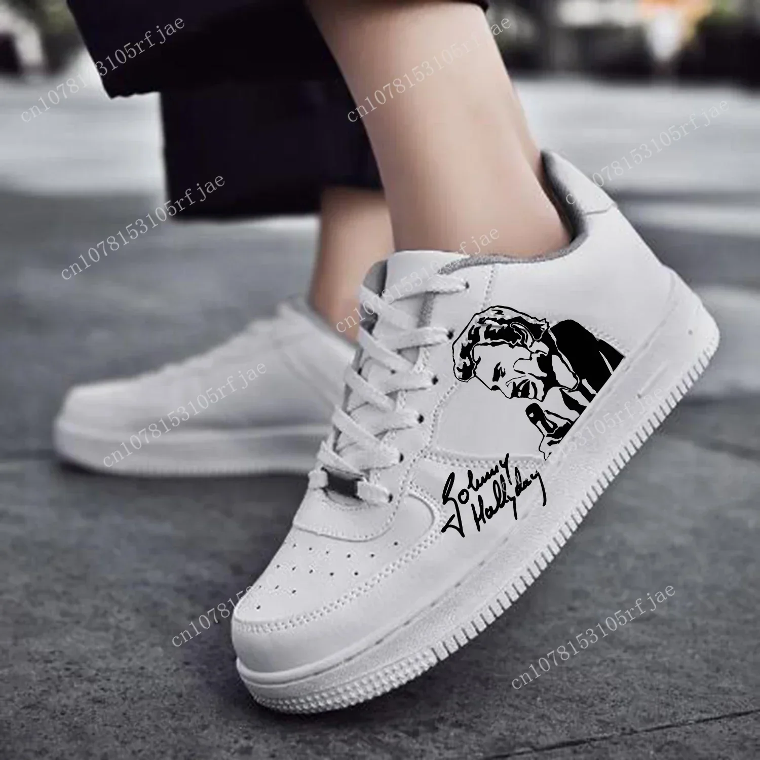 Johnny Hallyday AF Basketball Mens Womens Sports Running High Quality Flats Force Sneakers Lace Up Mesh Customized Made Shoe