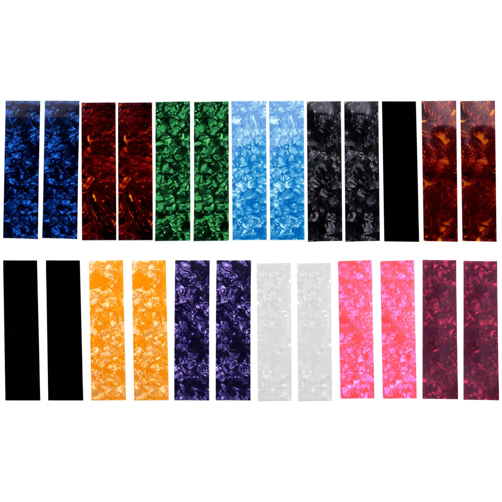 DIY Guitar Pick Punch Sheets Musicians Celluloid Guitar Pick Strips Three Thickness By 0.46/0.71/0.96cm Random Color