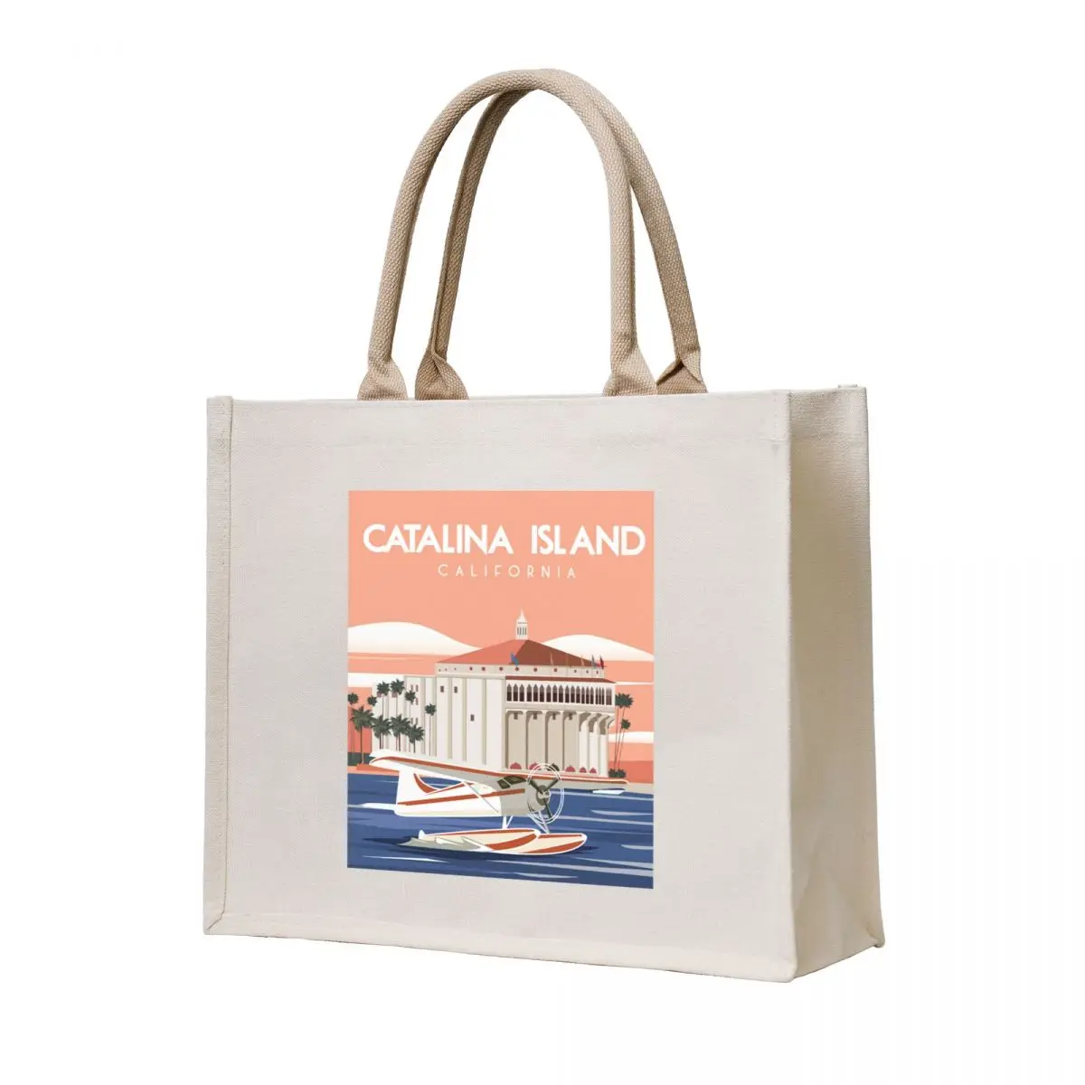 

Catalina island california vintage travel poster Tote Bag reusable grocery bags canvas bags canvas tote bags