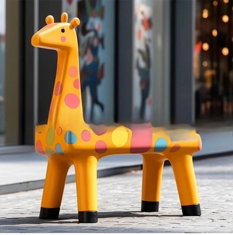 

Customizable Fiberglass Cartoon Bench Shopping Mall Leisure Chair