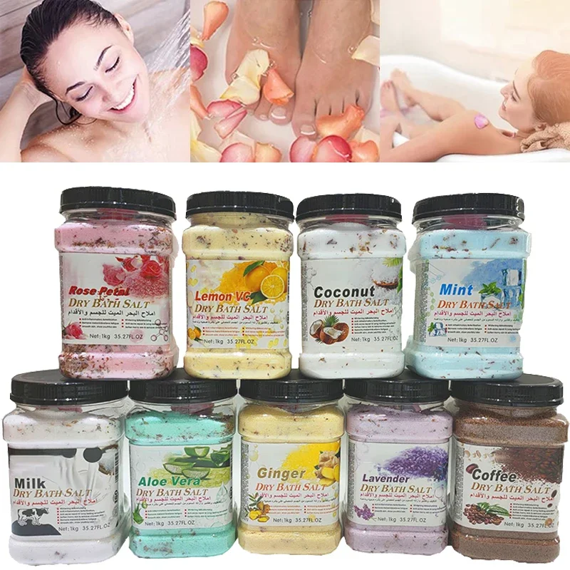 1box Body Scrubs Women Body Dead Skin Remover Bath Salt Foot Spa Pedicure Bath Salt Rose Bath Salts Body Salt Exfoliating Scrub