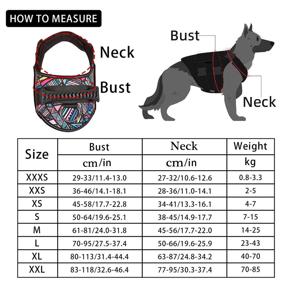 Reflective Dog Harness Vest Patch ID Customized NO PULL Breathable Adjustable Pet Harness For Dog Outdoor Walking Dog Supplies