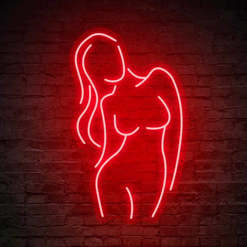 Custom Neon Sign Sexy Lady Neon LED Sign Bedroom Room Decor Wall Hanging Neon Light Sign Art Bar Party Hotel Decor Neon Lamps